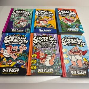 Hardcover captain underpants books lot of 6